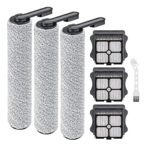 PièCes de Rechange pour Aspirateur Sans Fil Tineco Floor ONE S5/Floor One S5 Pro 2, 3 Rouleaux de Brosse, 3 Filtres HEPA (1/4)