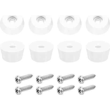 QUARKZMAN Pieds de Pare-Chocs en Caoutchouc,20mm H x 20mm W Patins Ronds avec Rondelle et Vis (1/5)
