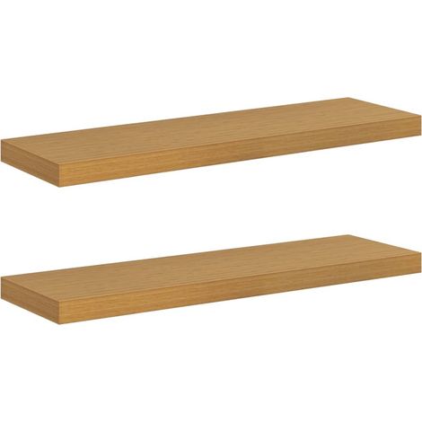 Wall Shelf 2 pcs Beige 90 x 23.5 x 4 cm Engineered Wood vidaXL