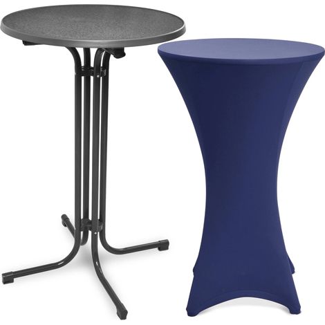 Outdoor Stehtisch Bellini, klappbar, Ø80cm, Grau, mit Husse (1/5)