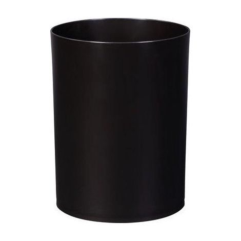 Corbeille plastique à papier noire - 14 L - Gilac