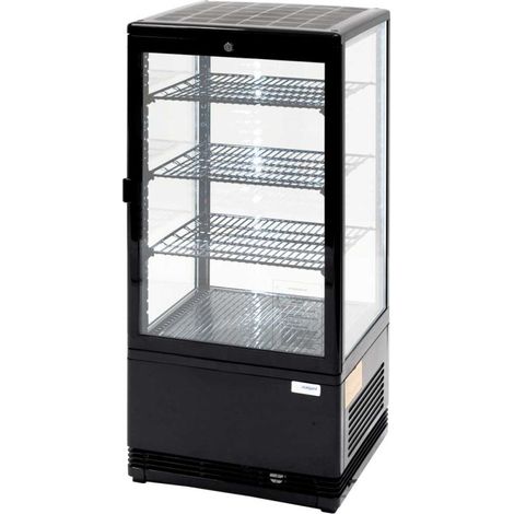 Vitrine 78 litres noire avec éclairage LED - Stalgast