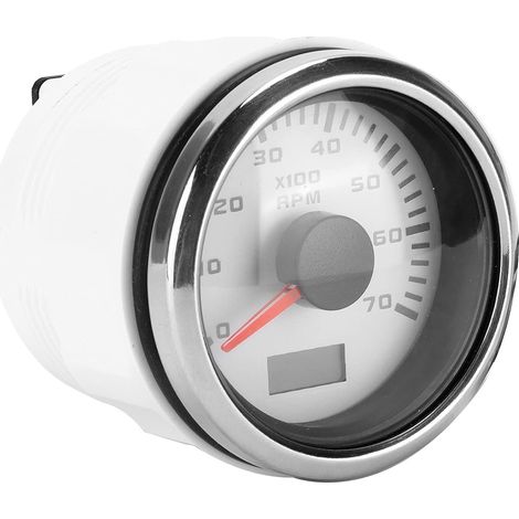 Tachymètre du Pointeur, Tachymètre de Jauge RPM pour la Voiture ABS Installation Facile en Acier Inoxydable pour Bateau de Voiture 9-32VDC (1/5)