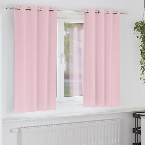 Verdunkelungs-Vorhänge mit Ringen 2 pcs Babyrosa 175 x 140 cm