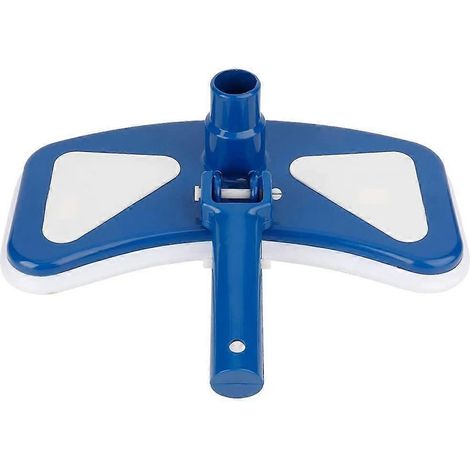 Aspirateur de piscine bleu et blanc de 30 cm avec tête d'aspiration pivotante et brosse de nettoyage - Outils de piscine (1/5)