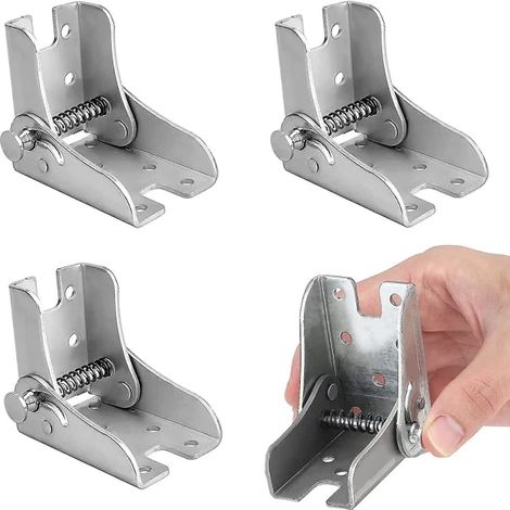 4 charnières pliantes autobloquantes à 90 degrés, support de pieds pliables, rallonge de table, support de pieds de table pliables (1/4)