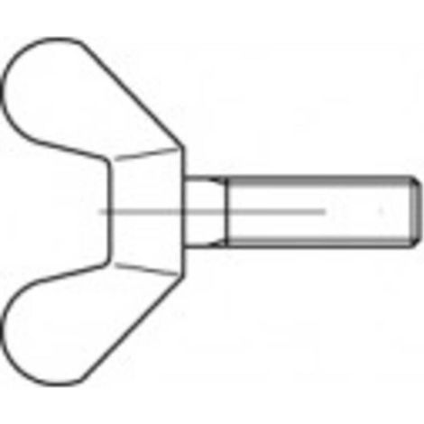 [GEBRAUCHT] B-Ware TOOLCRAFT Flügelschraube Schraube M4 20mm DIN316 Temperguss verzinkt 100 Stück (1/2)