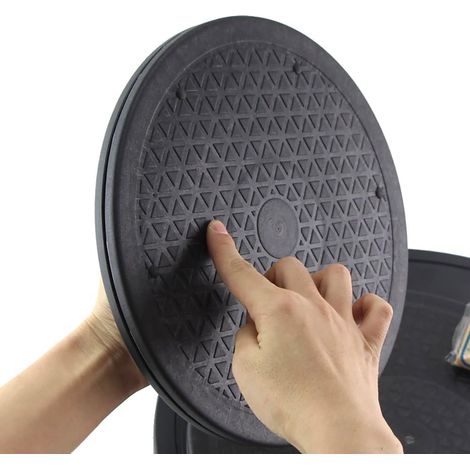 12 inch Support pivotant rotatoire résistant de Platine tournante avec Les roulements à Billes en Acier pour la TV/Ordinateur/Moniteur (1 Pc) (1/4)