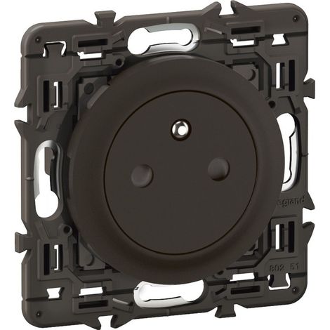 Legrand CZ0111 Steckdose 2P+T Surface Confort Céliane Blende Schwarz und Halterung