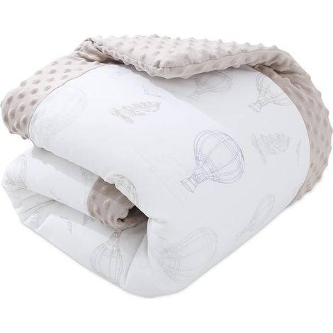 Couverture pour Bébé,110 x 140cm Coton Couverture pour Enfants Hiver Couverture à Double Face(Montgolfière) (1/5)