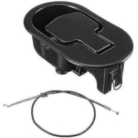 La poignée du canapé/fauteuil inclinable est équipée d'un levier de déverrouillage et d'un câble de déclenchement pour un réglage facile elle est noire. (1/5)