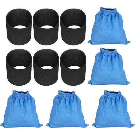 5 sacs filtrants pour aspirateurs Kärcher MV1, WD1, WD2, WD3 et SE4001, et 6 filtres en mousse pour aspirateurs eau et poussière Kärcher MV1, WD1 et MV1.-AquaForge (1/4)