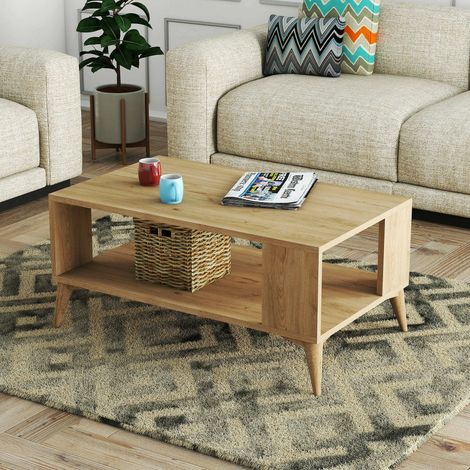 Couchtisch Lozio, ein Fach, 41,6x90x54h cm Braun (1/5)