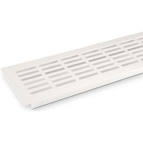 Lüftungsgitter Lochblech 480 x 81 mm Weiß (1/4)