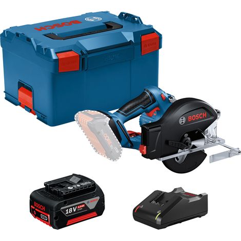 Bosch Akku-Kreissäge GKM 18V-50 Ø 136 mm / 1x 5,0 Ah + GAL 18V-40 in L-Boxx (1/3)