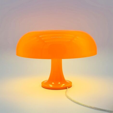 Retro-Pilzlampe in Orange – Geeignet für Wohnzimmer, Schlafzimmer, Kinderzimmer usw. – 1 Stück (1/4)
