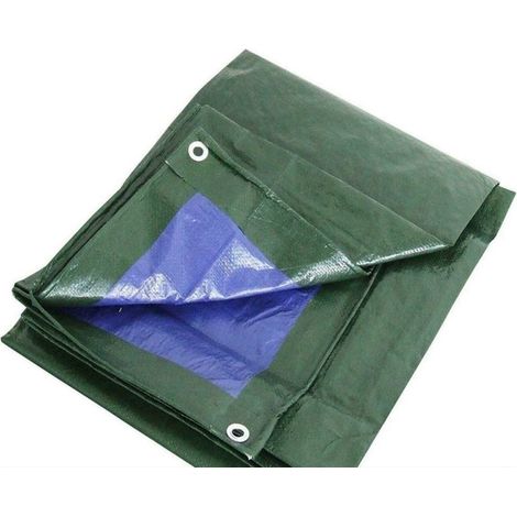 Telo Occhiellato in Polietilene Col. Verde/Blu (120 Gr/Mq) mt. 3X4 (1/3)
