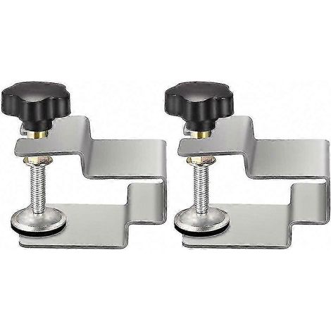 Pinces de fixation pour façades de tiroir, 2 pinces en acier inoxydable pour la pose de panneaux de façade de tiroir (1/5)