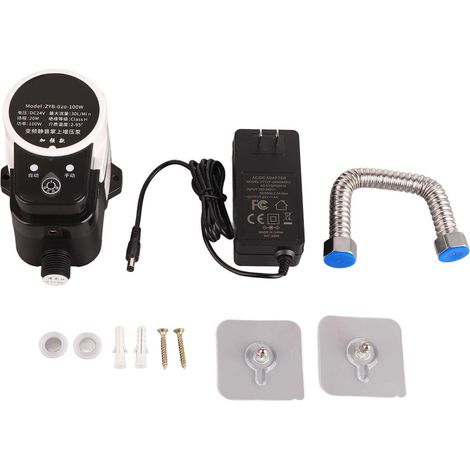 Pompe de surpression 24VDC à contrôle manuel/automatique pour chauffe-eau solaire, prise US AC100-240V, 100W (1/5)