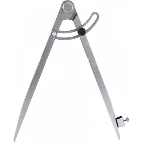 Boussole professionn pour le travail du bois avec aile et porte-crayon, grande boussole idéale pour la géométrie, le dessin, le dessin, boussole crayon parfaite pour charpentier (200 mm) (1/5)