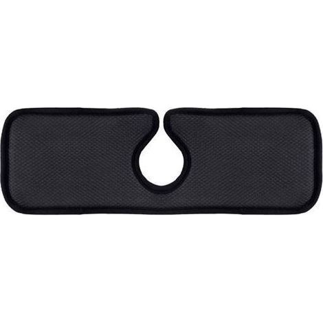 Tapis de Robinet - Protection contre les éclaboussures d'eau pour robinet d'évier - Absorbant - Tapis de séchage derrière le robinet 38x13cm (noir)