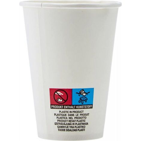 Verre jetable - gobelet jetable Heku - 30903 - : 50 gobelets en carton blanc 0,2 l fibre vierge avec revetement. (1/2)