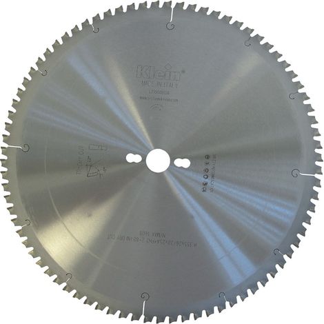 Lama circolare HW "quattro" o "dry" D=350, d=30, B/c=2.6/2.0, Z (Nr. denti)=70, Fori trasc.=2/7/42+2/10/60 LZ350.08030 KLEIN (1/4)