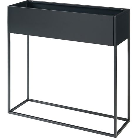 Soporte para plantas de exterior soporte elevado 80 x 80 x 25 cm negro 030010362