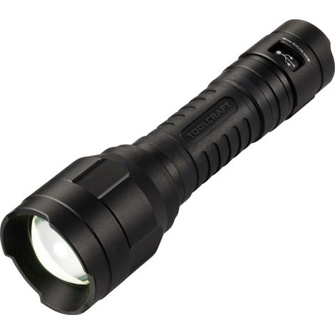 TOOLCRAFT TO-10153320  Taschenlampe Einstellbare Punktgröße, verstellbar, mit USB-Schnittstelle Li-I