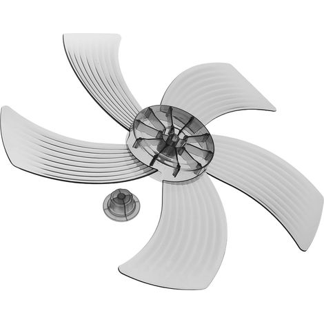 Universelle 14-Zoll-Ventilatorflügel aus Kunststoff mit 5 Flügeln und Mutternabdeckung, sicheres und zuverlässiges Ventilatorzubehör für Zuhause, Urlaub und Büro (1/5)