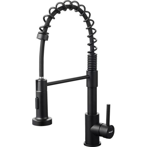 Rubinetto cucina verticale con aeratore nero ad alta pressione M22143B