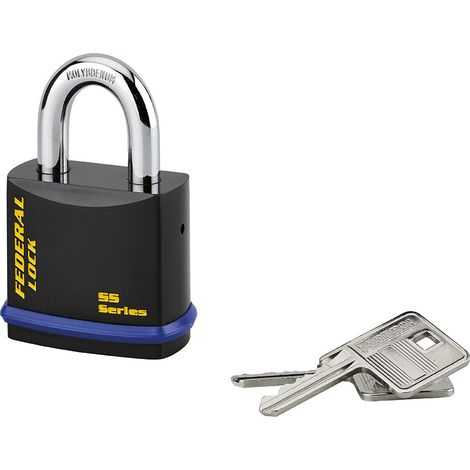 Cadenas à clé Fédéral Lock 720 UNIKEY (achetez-en plusieurs, ouvrez avec la même clé), 63.5mm, 2 clés - THIRARD (1/5)