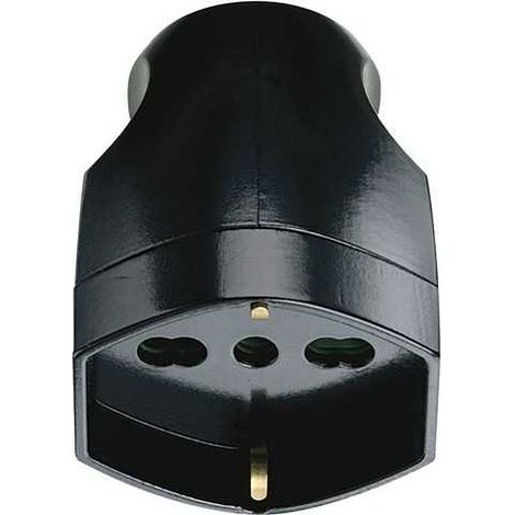 Enchufe móvil Sicury 2P+T 16 a 250 V Negro
