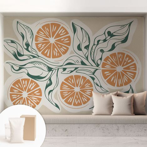 Carta Da Parati - Murale Alla Moda Decorazione - Camera Da Letto - Con Colla Gratuita Motivi di frutta 208x146 cm (1/5)