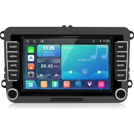 Hexinex Autoradio 7 pouces pour VW Golf 5 / 6 Touran, Polo 6R – carPlay Android Auto Système Linux Navigation GPS Bluetooth RDS
