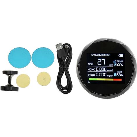 ZN-2CO5 Digitaler Luftqualitätsmonitor 5 in 1 Infrarotsensor Kohlendioxiddetektor HCHO Temperatur