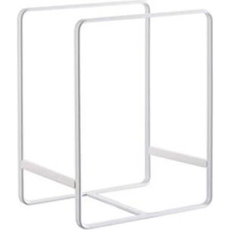 Blanc(L) 2 Pièces Égouttoir à Vaisselle Multifonction Support à Assiette Métal Range Couvercle avec Poignée Portable Egoutoire Vaisselle Cuisine pour Assiettes Casseroles Couvercles (1/5)