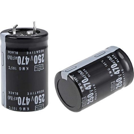 Condensateur électrolytique 470uf 250vdc Dimensions 25x40mm 2pin 470mf250v/snapin
