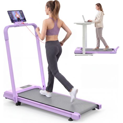 Tapis roulant da scrivania per ufficio domestico, tapis roulant desktop compatti con inclinazione, tapis roulant portatili, tapis roulant 2 in 1 per camminare, correre e fare jogging, con una capacità (1/5)