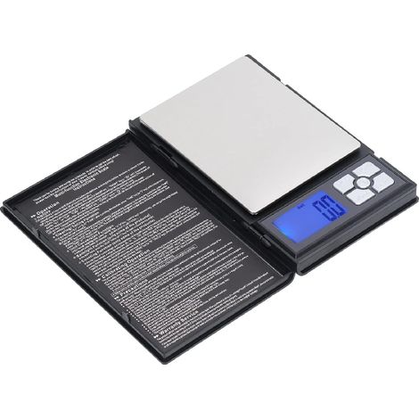 Balance numérique de poche 2000 g/0,1 g, micro-balance alimentaire de haute précision, balance pour bijoux, balance portable en grammes et oz, petite balance pour aliments/bijoux, noire (piles incluse (1/4)