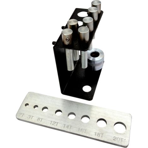 Bahco Druckstift-Satz für Pressen, 8 Stück + Adapter + Pressplatte (1/2)