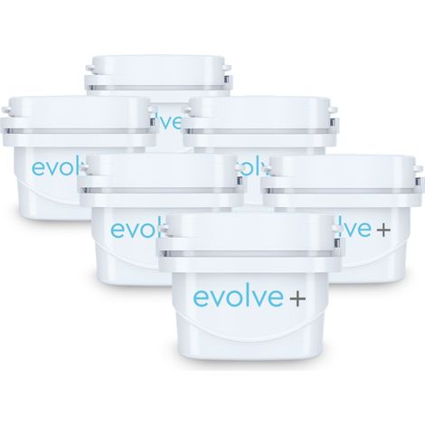 Cartucce filtranti Aqua Optima Evolve+, 6 pezzi, compatibili con Brita Maxtra, Dafi, Unimax e Aquaphor. (1/5)