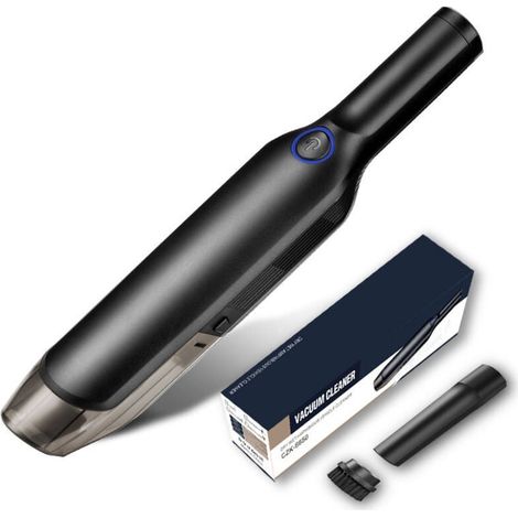 Aspirateur à main sans fil, aspirateur de voiture sans fil 12 kPa avec moteur sans balais, mini aspirateur rechargeable 6 000 mAh pour voiture, maison, animaux de compagnie, bureau (1/5)