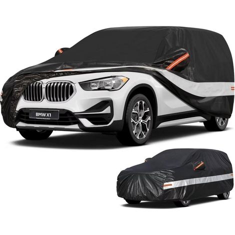 Autoabdeckung SUV 10 Schichten 100% Wasserdicht für BMW X1 E84/F48/F49/U11 (2009-2025) Schwarz (1/5)