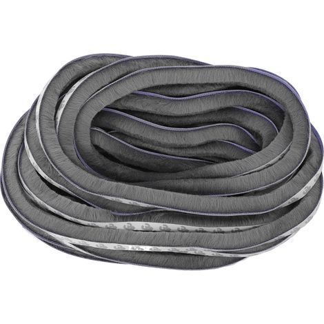 Ortviai Joint d’étanchéité auto-adhésif pour fenêtres et portes – 9 x 15 mm, gris, polypropylène, insonorisant et étanche