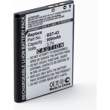 NX - Batterie téléphone, smartphone, GSM pour Sony Ericsson 3.7V 950mAh - BST-43BST43 (1/4)
