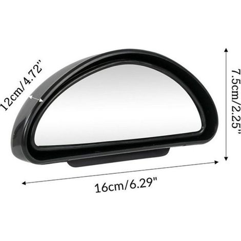 Rétroviseur D'angle Mort - 2 Pièces - Angle Large - Fixation Universelle - Pour Voiture Moto Caravane Remorque - 2 Unités (1/4)