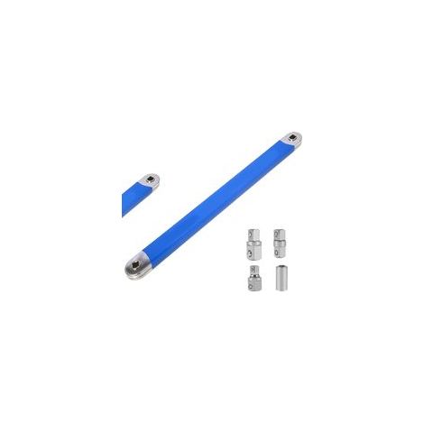 Clé extension offset Pro 1/2"+1/4"+3/8" Design coudé pour espaces restreints (bleu)