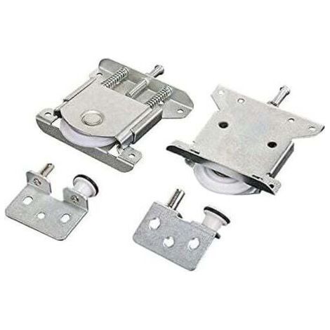 2 pièces Roulette Porte Coulissante placard,Pièces de porte coulissantes pour porte de garde-robe,roues,rouleaux,armoire Runners Guides,Roulette Placard Coulissant Armoire Porte Rouleau,Charge 30 kg