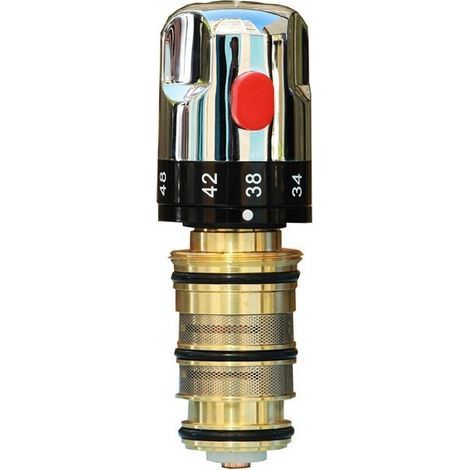 Cartouche de Rechange thermostatique Pour mitigeur de Baignoire et douche en laiton massif plaqué chrome Macaron (1/5)